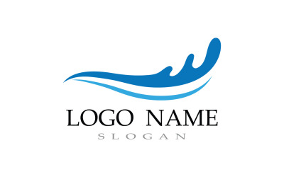 Water Wave Beach Logotyp Mall V6