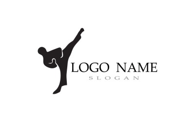 Karate y Taekwondo Logo Fight V9