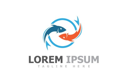 Logotyp för fiskdjursmall V27