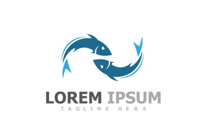 Logotyp för fiskdjursmall V28