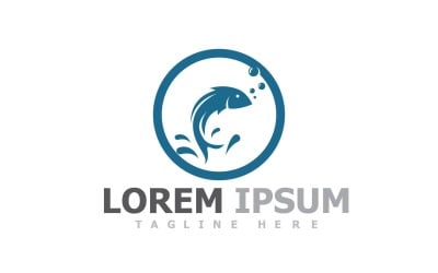 Logotyp för fiskdjursmall V8