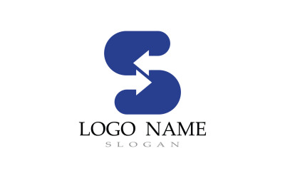 S Letter Business Logotyp Mall V4