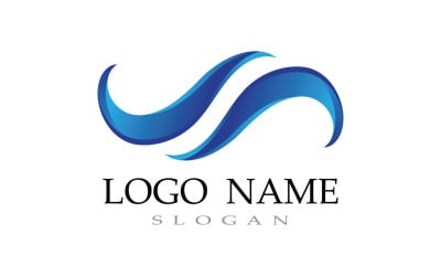 Water Wave Beach Logo Template V23