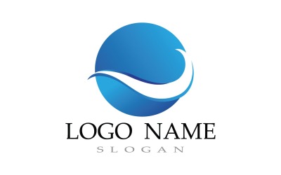 Water Wave Beach Logotyp Mall V14