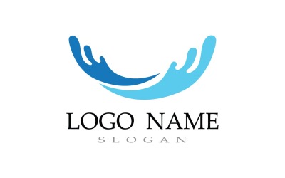Water Wave Beach Logotyp Mall V15