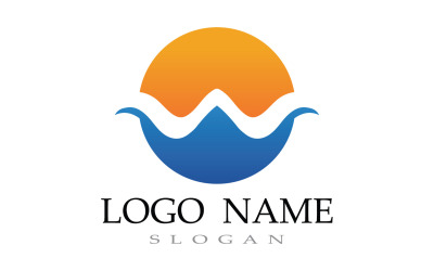 Water Wave Beach Logotyp Mall V19