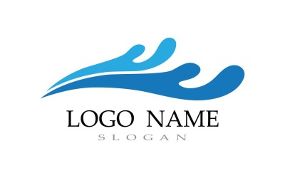 Water Wave Beach Logotyp Mall V22