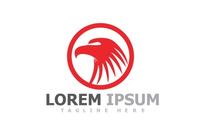 Modèle de logo d&amp;#39;oiseau à tête d&amp;#39;aigle V1