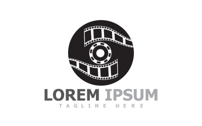 Movie Filmstrip Logo Template V12