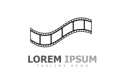 Movie Filmstrip Logo Template V14