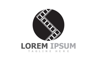 Movie Filmstrip Logo Template V8
