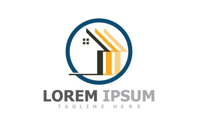 Plantilla de logotipo de casa y construcción V21