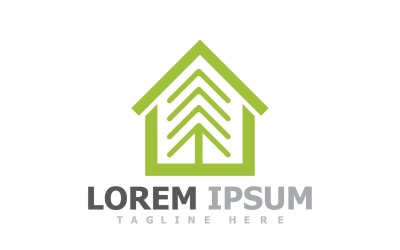 Plantilla de logotipo de casa y construcción V4