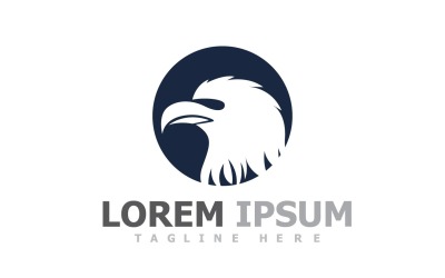 Plantilla de logotipo de pájaro cabeza de águila V12
