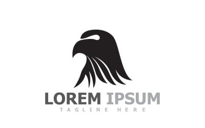 Plantilla de logotipo de pájaro cabeza de águila V16