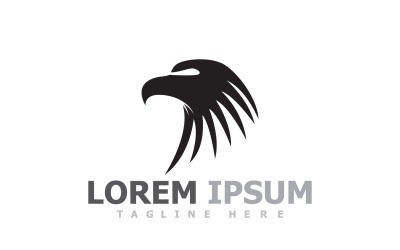 Plantilla de logotipo de pájaro cabeza de águila V8