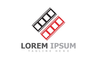 Plantilla de logotipo de tira de película de película V2