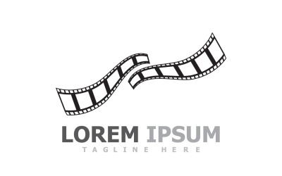 Plantilla de logotipo de tira de película de película V3