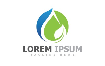 Water And Leaf Nature Logo Template V10