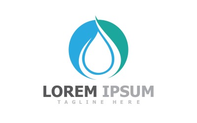 Water And Leaf Nature Logo Template V13