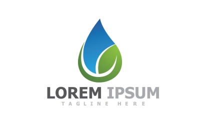 Water And Leaf Nature Logo Template V15