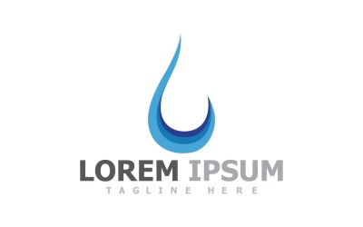 Water And Leaf Nature Logo Template V5