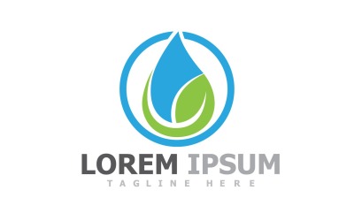 Water And Leaf Nature Logo Template V9