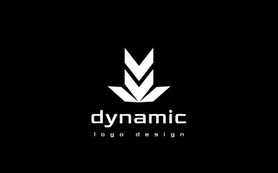 Abstrakt dynamisk modern platt logotyp