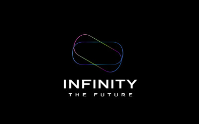 Infinity Colourful Line Tech Gradient Logo