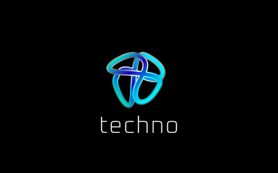 Logo techno rotondo della linea futura