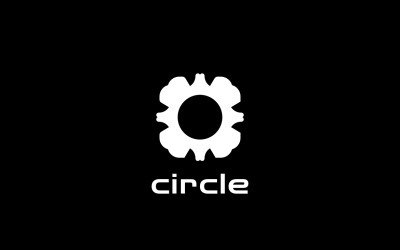 Negativ Space Circle Modern Logotyp