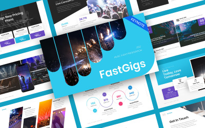 Шаблон Keynote музыкального события FastGigs