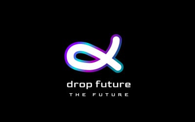 Techno Drop Letter X  Logo