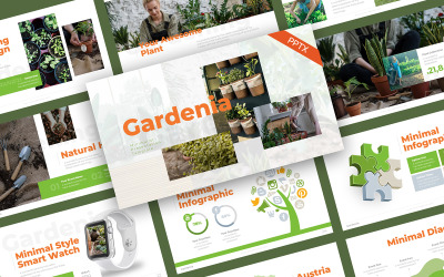 Gardenia Florist Мінімалістичний шаблон PowerPoint