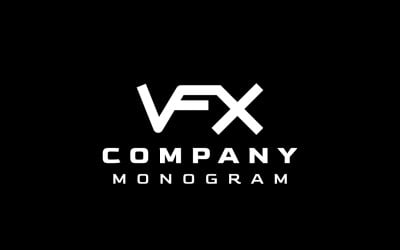 Gratis Monogram Letter VFX Logo 3 Logotyp