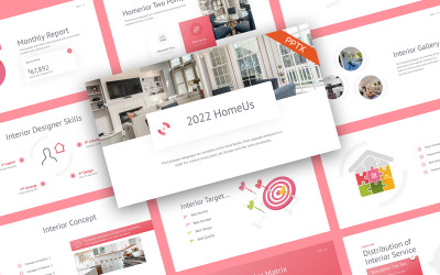 HomeUs Home Interior PowerPoint Şablonu