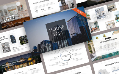 HouseTest Real Estate Шаблон PowerPoint