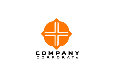 Logo aziendale rotondo astratto