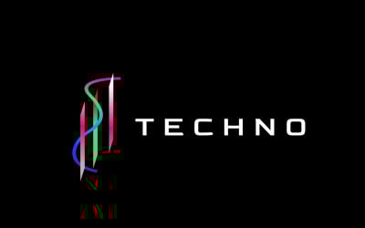 Logo dégradé de données techno