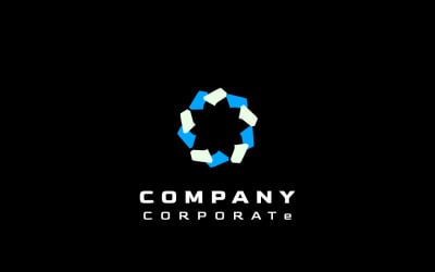 Logo piatto aziendale semplice