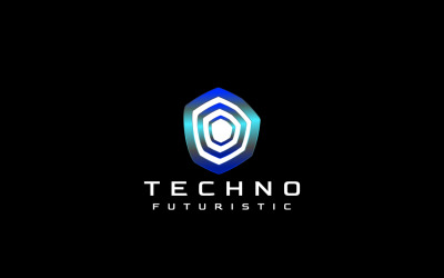 Логотип майбутнього Blue Tech Gradient