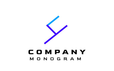 Monogram Letter YC Modern Logo