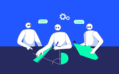 Ontwerper Teamwork Gratis Illustratie Concept Vector