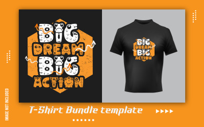 Креативные современные шаблоны винтажных футболок Big Dream