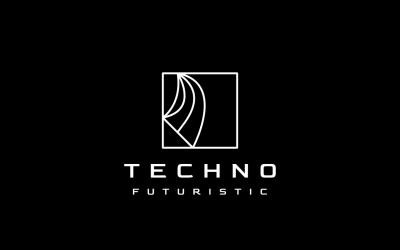 Линия Квадратный Современный Плоский Логотип