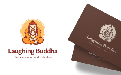 Plantilla de logotipo de Buda riendo
