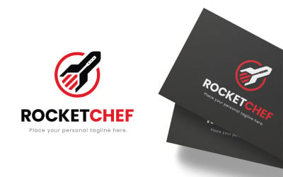 Roket Şef Restoran Logo Şablonu