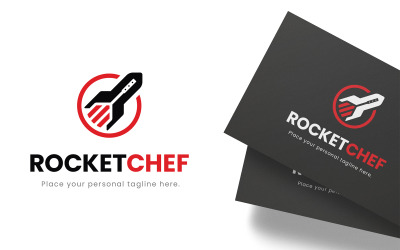 Шаблон логотипа ресторана Rocket Chef