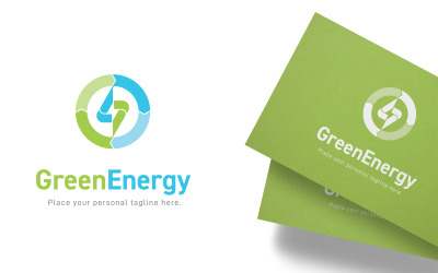 Sjabloon met logo voor groene energieoplossingen
