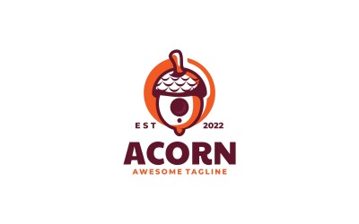 Acorn Simple Mascot Logo-stijl